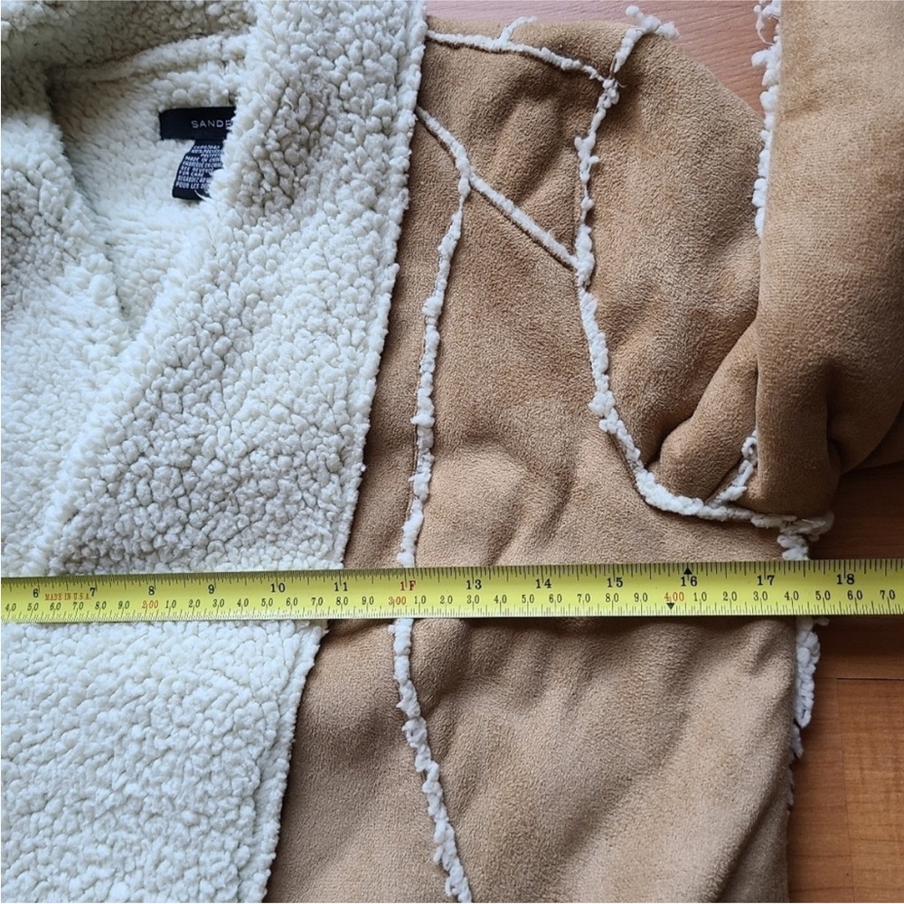 Sandro Tan Shearling Women's Jacket - Picture 6 of 6